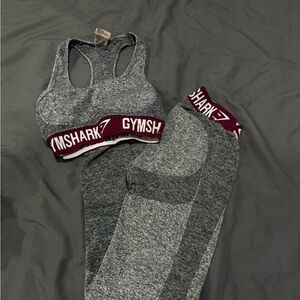 Gymshark Gray Sports Bra and Leggings Set